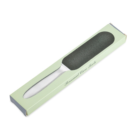 Pediküre-Raspel mit 10 austauschbaren Aufsätzen, 24,8 cm, aus Metall, silberfarben