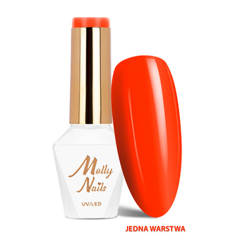 Гібридні лаки LED/UV Gel Polish Vivid Vibes № 285 Fire Rush Molly Nails без HEMA/Di-HEMA, 8 г