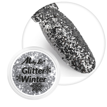 MollyLac Glitter Winter Nagelstaub 1 g Nr. 1