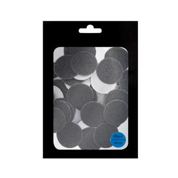 Replacement abrasive discs, 80 grit, for PodoDisk, size M, 20 mm, 50 pcs