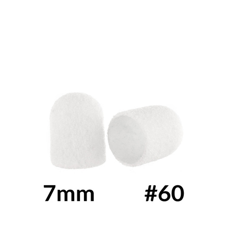 Capuchones para pedicura de 7 mm, gradación 60, 10 unidades, Fabric Podo AlleMed, blanco
