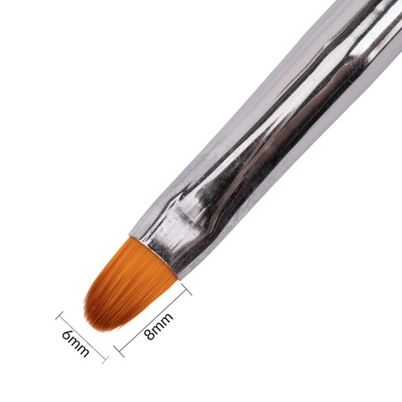 Molly Nails No. 6 oval golden gel brush