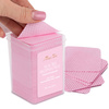 Disques de coton non pelucheux perforés pour les ongles Molly Nails, roses, 5 x 5 cm, 200 pièces