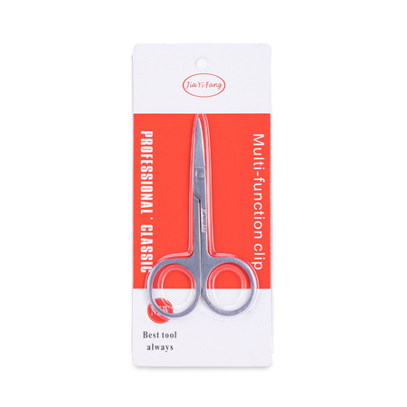 Tijeras cosméticas para cutículas y plantillas de uñas NN 002, plateadas