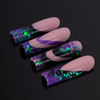Set combinato di stampi in silicone a doppia forma per french manicure, 12 pezzi