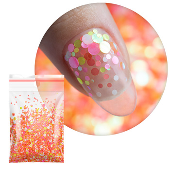 Colorful Pop-Up nail decoration! Freckles Confetti Drops Dots Circles Princess Nails No. 4 20g