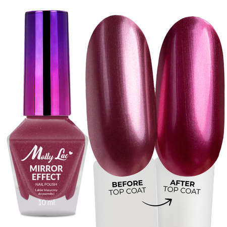 MollyLac Classic Nail Polish, Mirror Effect (Mirror/Metallic), No. 08, 10 ml