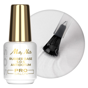 Base de caucho para uñas flexibles, manicura y pedicura, para decoraciones S.O.S. Antidotum Pro Salon Molly Nails Clear 15 g