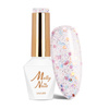 Vernis hybride Molly Nails Crushed Diamonds Highlights sans HEMA/Di-HEMA, 8 g, n° 530