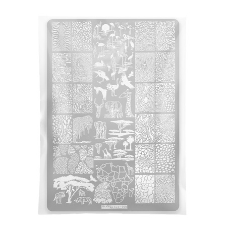 Plaque avec motifs pour tampons +100