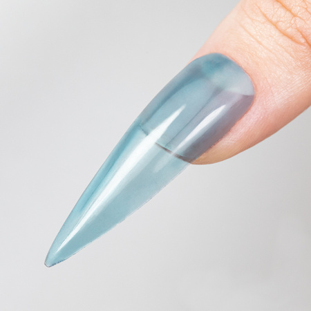 Farbenfrohes Topcoat ohne Abwischen – „Crystal Glass“ von Molly Nails in „Blue Ocean“, HEMA/Di-HEMA-frei, 10 g