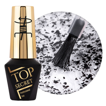 Top Secret MollyLac con partículas «no wipe» para esmaltes híbridos, 10 g