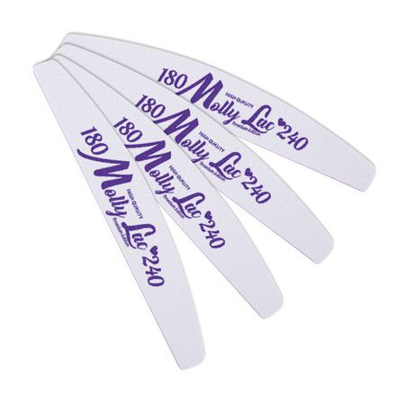 Nagelfeile Sicherheitspaket MollyLac Boot violett Mittel 180/240 CU-05  Beste Qualität