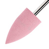 Fresa in gomma rosa a fiamma con gambo argentato G1020K