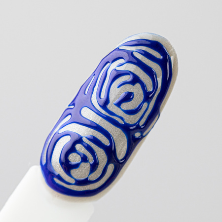 Creative Flow Color Gel – kreatives NailArt-Gel für den Effekt von verlaufenden, weichen Mustern Molly Nails Navy Blue HEMA/Di-HEMA-frei 5 g