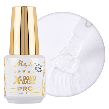 Base coat base coat increasing adhesion manicure pedicure X-Bond Base Pro Salon MollyLac HEMA/Di-HEMA Free Clear 15 grams