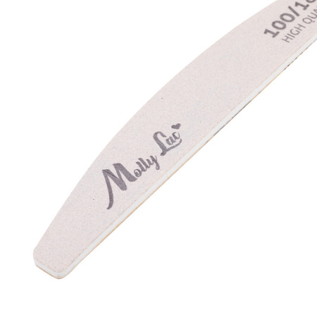 Nagelfeile „Sicheres Paket“ – Boot- und Halbmondform, MollyLac 100/180 Zebra, 1 Stück