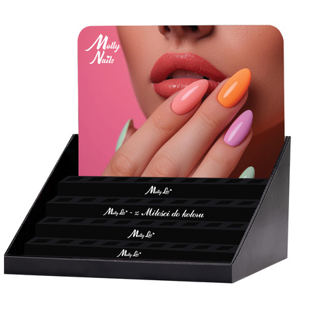 Стелаж для 45 гібридних лаків Molly Nails 8 г — порожній