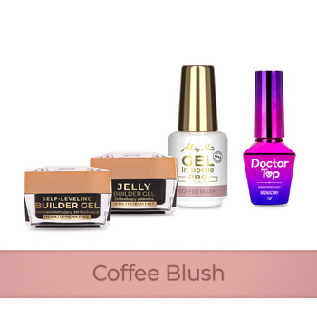 Molly Nails PRO MATCH SYSTEM 3+1 Coffee Blush: 3 Aufbau-Gele + Doctor Top 10 g