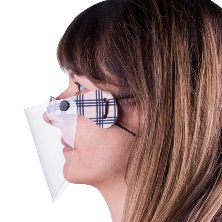 Reusable mini face mask for mouth and nose, universal Burberry check pattern