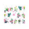 BN-1763 Water-Slide Nail Stickers with Plant Designs
