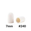 Cappucci per pedicure 7 mm, grana 240, 10 pezzi, ABS, Podo AlleMed, bianco