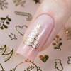 Adhesivos para uñas autoadhesivos navideños dorados Molly Nails TH-1456