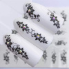 Autocollants pour ongles fins, motifs décoratifs CB-176, noirs