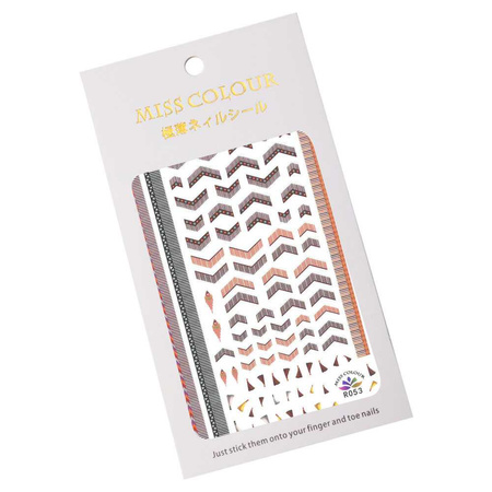 Autocollants pour ongles : motifs fins R053