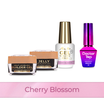 PRO MATCH SYSTEM 3+1 Cherry Blossom: 3 гелі LED/UV по 15 г: Jelly&SelfLeveling;&Gel; у флаконі + Doctor Top 10 г БЕЗКОШТОВНО