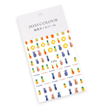 Thin, self-adhesive fruit nail stickers F293