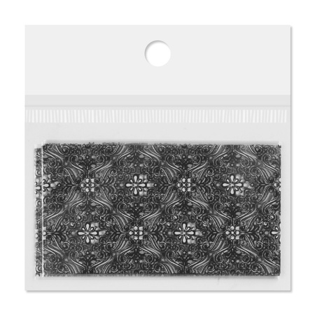 Nageltransferfolie 80 cm Flower Black Nr. 1