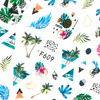 Adhesivos para uñas finos con motivos vegetales F609