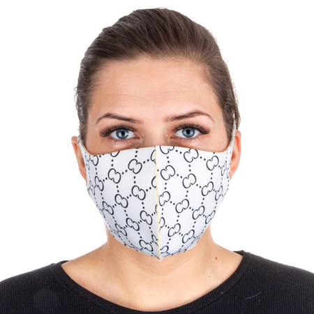 Wiederverwendbare Schutzmaske aus Neopren-Schaumstoff, Farbe: Weiß, Größe: L/XL, 1 Stück