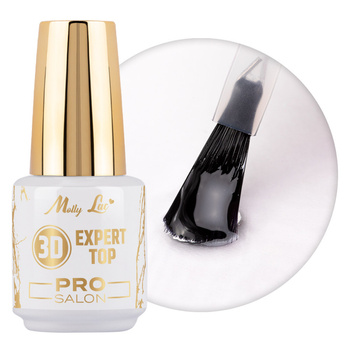 TOP WIPE 3D Expert Pro Salon MollyLac Top-Lack zum Abwaschen, klar, 15 g