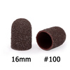 Capuchons abrasifs pour pédicure avec insert en coton, 16 mm, grain 100, marron, AlleMed, 10 pièces