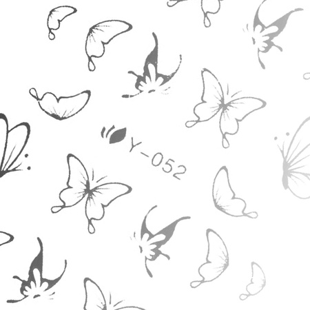 Adhesivos de agua para uñas con motivos de mariposas Y-052