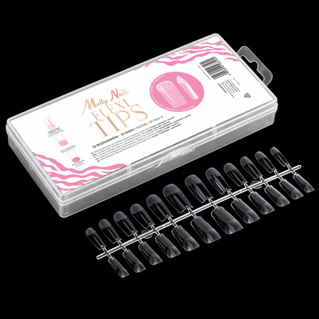 Flexi Tips von Molly Nails für die schnelle Nagelverlängerung, quadratisch, 240 Stück