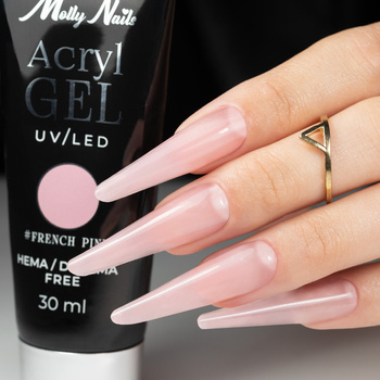 Gel acrilico Polygel per ricostruzione e extension AcrylGel Molly Nails senza HEMA/Di-HEMA French Pink 30 ml