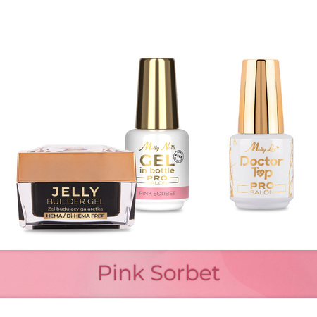 PRO MATCH SYSTEM 2+1 Pink Sorbet: 2 гелі LED/UV: Jelly&Gel у флаконі + Doctor Top 15 г БЕЗКОШТОВНО