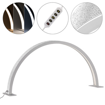 Lámpara LED de belleza de 35 W con forma de arco, de escritorio, sin sombras, blanca con circonitas, tamaño L, modelo HQ-75X