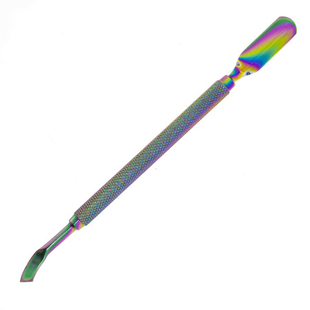 Double-sided hoof stick for pushing back cuticles and tool for removing gel, Rainbow No. 6
