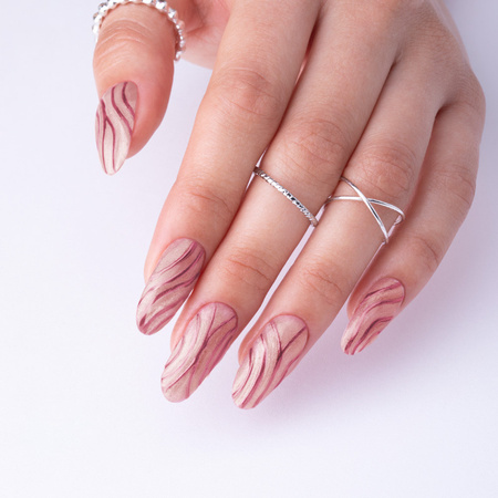 Гібридний лак Molly Nails Crystal Water Cat Eye 8 г № 164