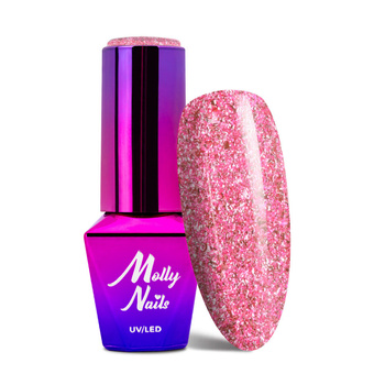 Smalto ibrido Molly Nails Luxury Glam Pink Reflections 8 g n. 540