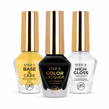 MollyNails Vinyl Effect System 3-Step Essentials Set – Black