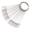 Échantillonneur en forme d'amande sur roue pour gels, vernis hybrides et poudres, transparent, 50 pièces, mat
