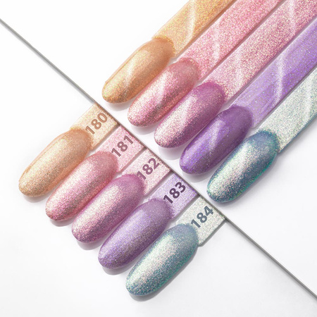 Smalto ibrido LED/UV Gel Polish Blues Cat Eye Pastel n. 184 Molly Nails senza HEMA/Di-HEMA 8 g