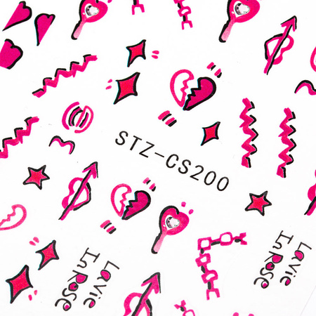 Thin self-adhesive Valentine's Day nail stickers STZ-CS200