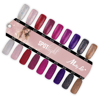 MollyLac Spotlight gloss and matte color chart, 9 colors