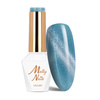 Esmalte híbrido magnético con efecto ojo de gato Cat Eye Womanity Maledives Molly Nails sin HEMA/Di-HEMA, 8 g, n.º 446